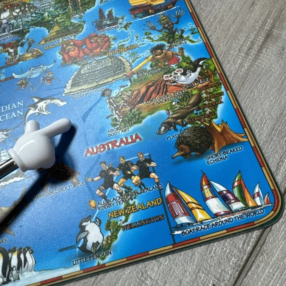2014 Dino Laminated Geography Learning Placemat World Map 18